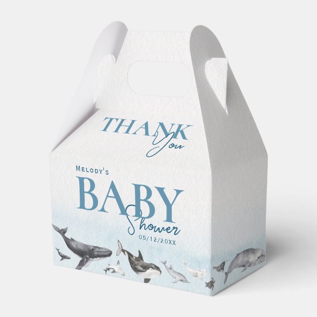 Ballotins Ballotin de Baby shower de l'océan rustique modern (Verso)