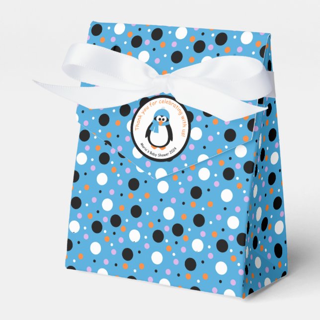 Ballotins Ballotin de Baby shower de pingouin d'hiver (Verso)