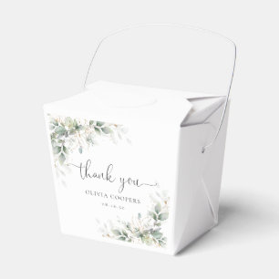 Ballotins Ballotin de Baby shower d'or Eucalyptus