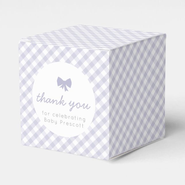 Ballotins Ballotin de baby shower en vichy violet (Verso)