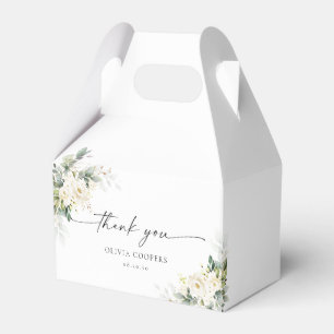 Ballotins Ballotin de Baby shower Floral Roses Blanches