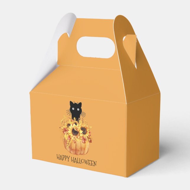 Ballotins Ballotin de chat noir Citrouille d'Halloween (Verso)