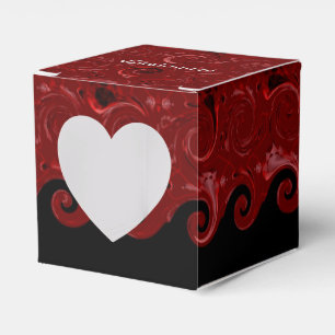 Ballotins Ballotin de coeur des boucles satinées rouges et n