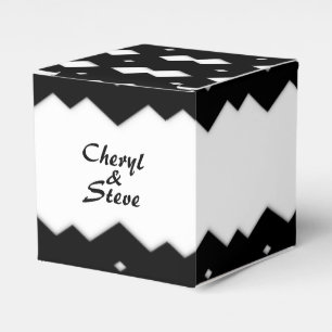 Ballotins Ballotin de conception Zig Zags noir et blanc