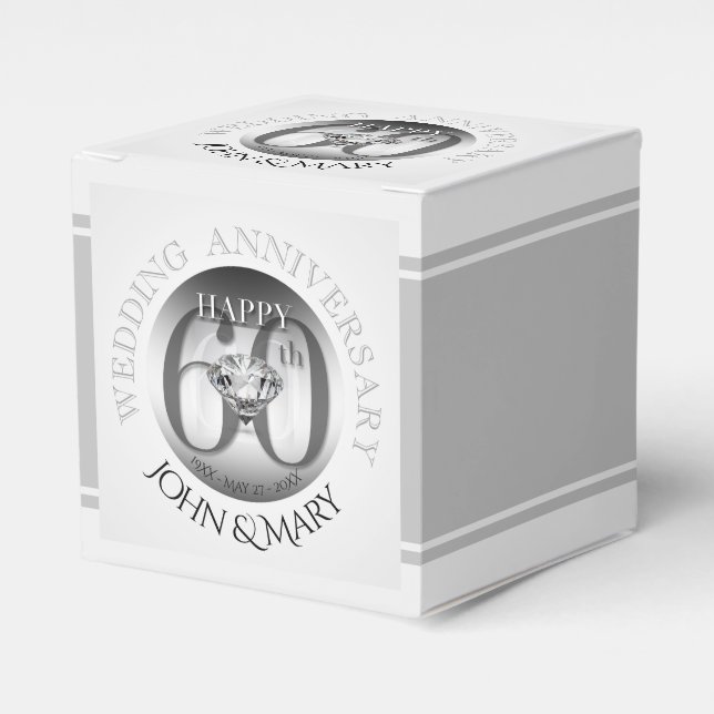 Ballotins Ballotin de cube du 60e anniversaire du Mariage Di (Verso)