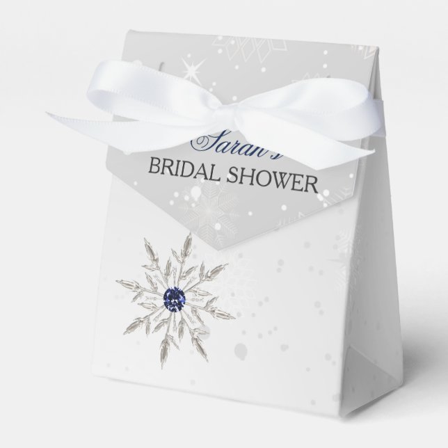 Ballotins ballotin de douche nuptiale aux flocons d'argent (Verso)