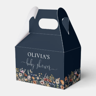Ballotins Ballotin de Fleur sauvage de Baby shower bleu minc