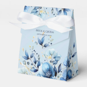 Ballotins Ballotin de fleurs bleu aquarelle