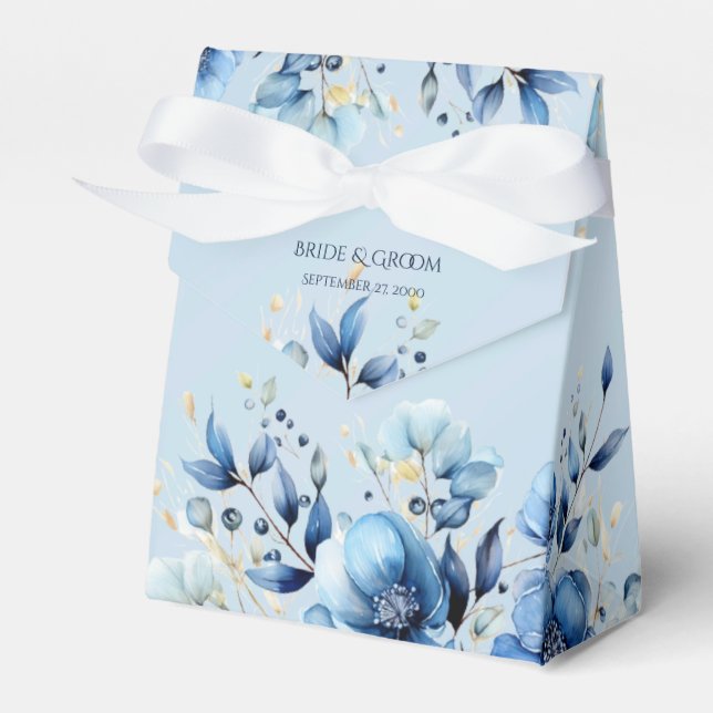 Ballotins Ballotin de fleurs bleu aquarelle (Verso)