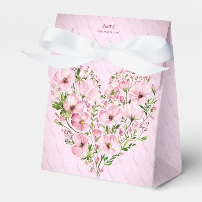 Ballotins Ballotin de fleurs de coeur rose (Verso)