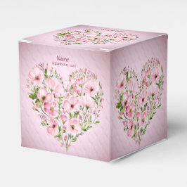 Ballotins Ballotin de fleurs de coeur rose