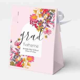 Ballotins Ballotin de graduation florale rose Boho moderne