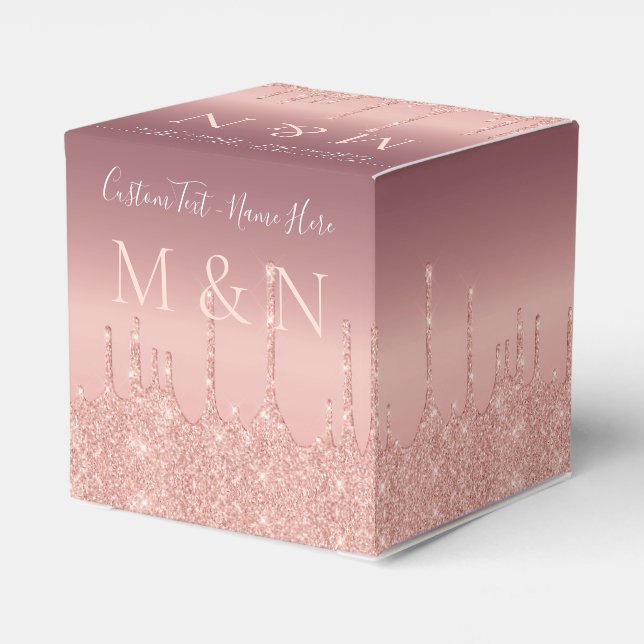 Ballotins Ballotin de mariage sur mesure Rose Gold Blush Spa (Arrière)
