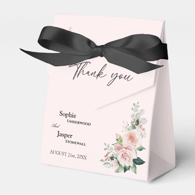 Ballotins Ballotin de Merci Mariage rose flou (Verso)