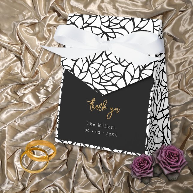 Ballotins Ballotin de Motif de feuillage Abstrait (Abstract Foliage Pattern Favor Box)