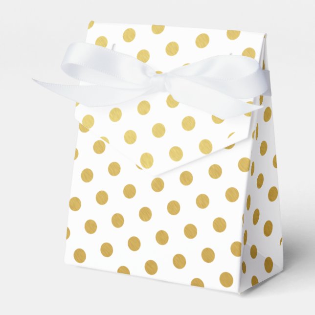 Ballotins Ballotin de Motif de points Polka or et blanc (Verso)