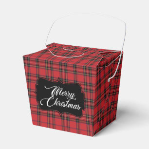 Ballotins Ballotin de Noël Festif Rouge & Noir Plaid