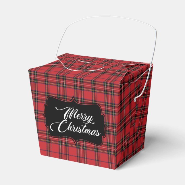 Ballotins Ballotin de Noël Festif Rouge & Noir Plaid (Verso)