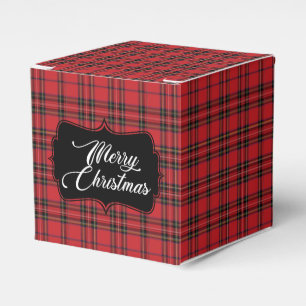 Ballotins Ballotin de Noël Festif Rouge & Noir Plaid