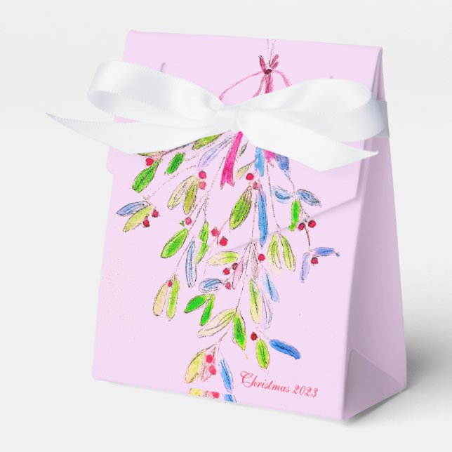 Ballotins Ballotin de Noël rose avec Mistletoe (Verso)