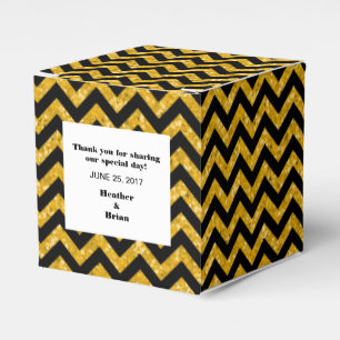 Ballotins Ballotin de Parties scintillant Jaune Chevron