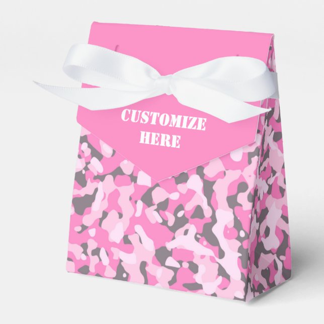 Ballotins Ballotin de tente en camouflage rose et gris (Verso)