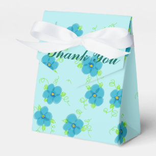 Ballotins Ballotin d'enveloppes à fleurs turquoise