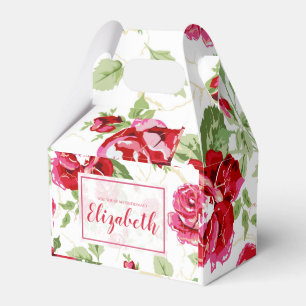Ballotins Ballotin d'impression classique rouge rose et blan