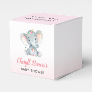 Ballotins Ballotin éléphant - Baby shower fille rose
