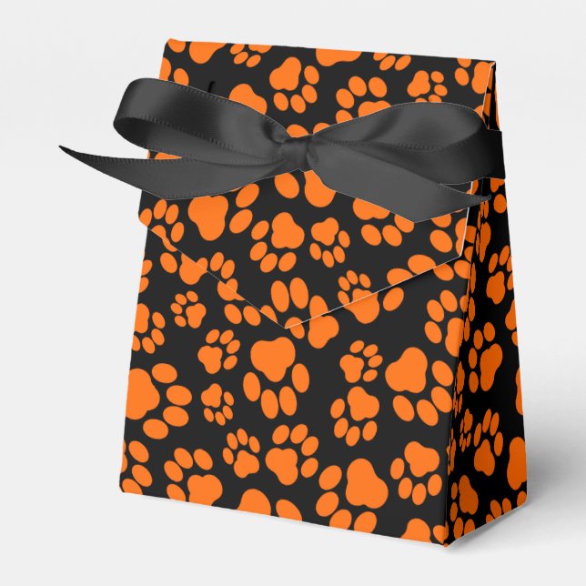 Ballotins Ballotin Empreinte de patte orange et noir (Verso)