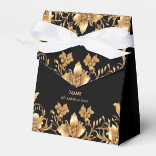 Ballotins Ballotin Floral Orné Noir Or