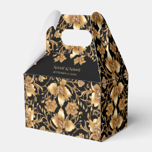 Ballotins Ballotin Floral Orné Noir Or