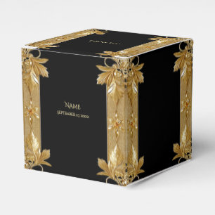 Ballotins Ballotin Floral Orné Noir Or