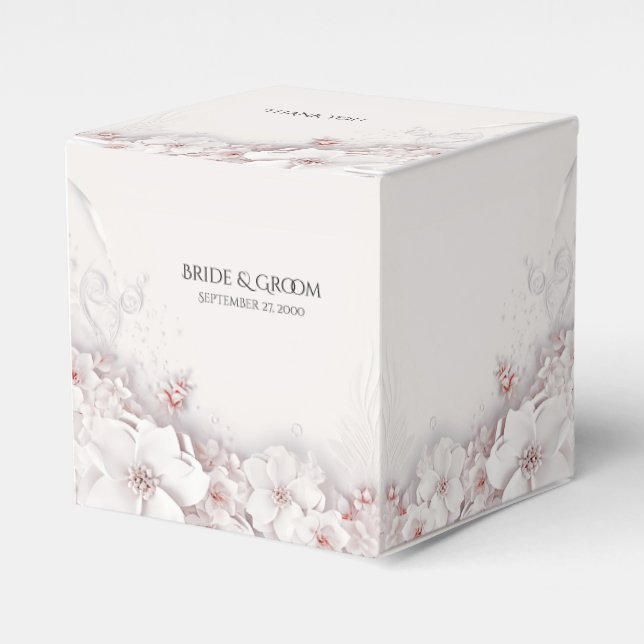 Ballotins Ballotin floral rose ivoire (Verso)