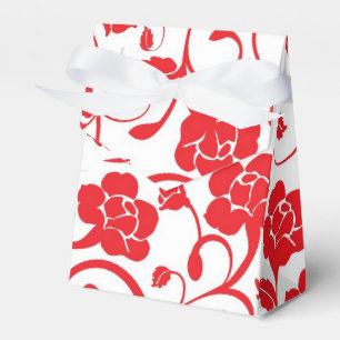 Ballotins Ballotin Floral rouge avec cabot blanc