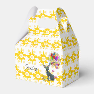 Ballotins Ballotin Gable Chat d'anniversaire jaune et blanc