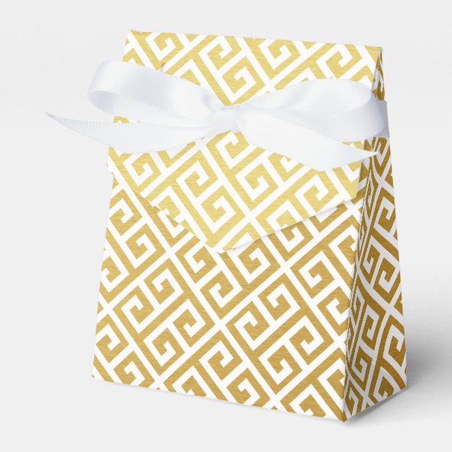 Ballotins Ballotin Motif Gold & White Greek Key (Verso)