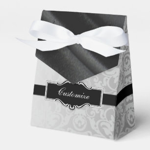 Ballotins Ballotin personnalisable en argent et noir en dama