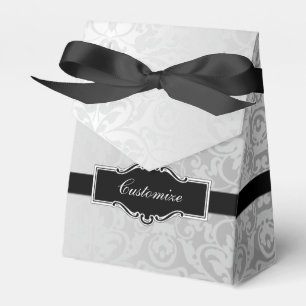 Ballotins Ballotin personnalisable en argent et noir en dama