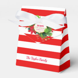 Ballotins Ballotin personnalisé de Noël rouge rayé