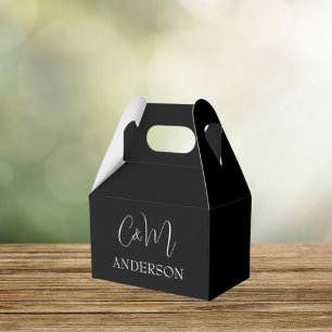 Ballotins Ballotin personnalisé en monogramme noir