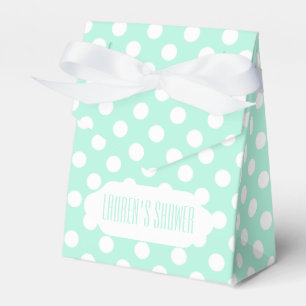 Ballotins Ballotin personnalisé pois vert et blanc