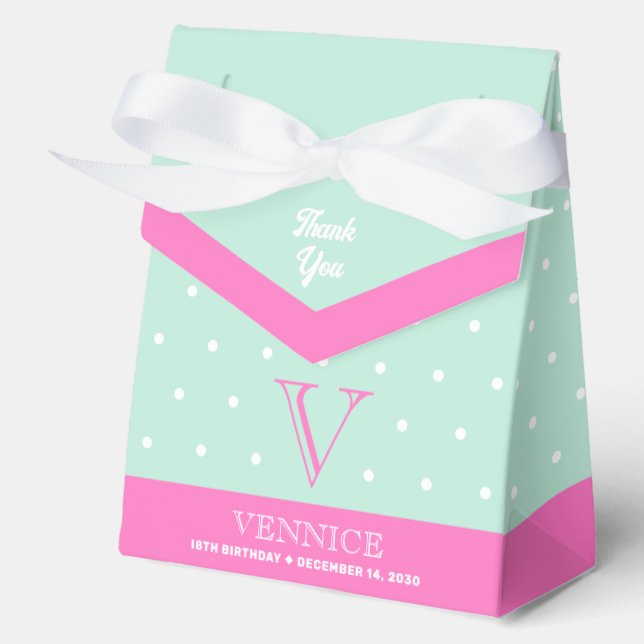 Ballotins Ballotin rose vert Monogram Pastel (Recto)