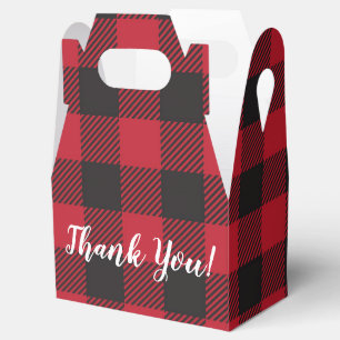 Ballotins Ballotin rouge de plaid de Buffalo avec le texte