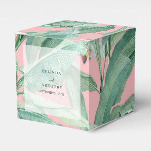 Ballotins Banane rose tropicale Palm Feuille Mariage Favoris