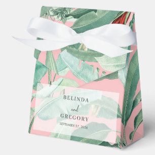 Ballotins Banane rose tropicale Palm Feuille Mariage Favoris