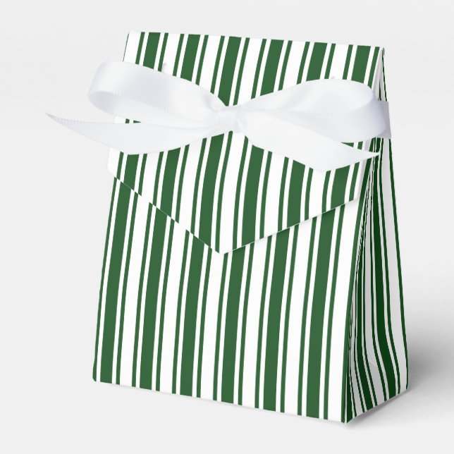 Ballotins Bandes de bonbons vert foncé et blanc (Verso)