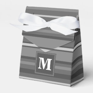 Ballotins Bandes gris monogramme