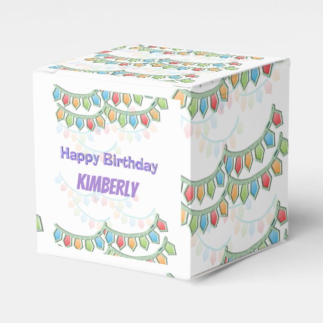 Ballotins Bannière joyeuse de Pennant Anniversaire (Verso)