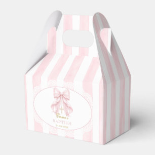Ballotins Baptême au Nœud Rose Élégant
